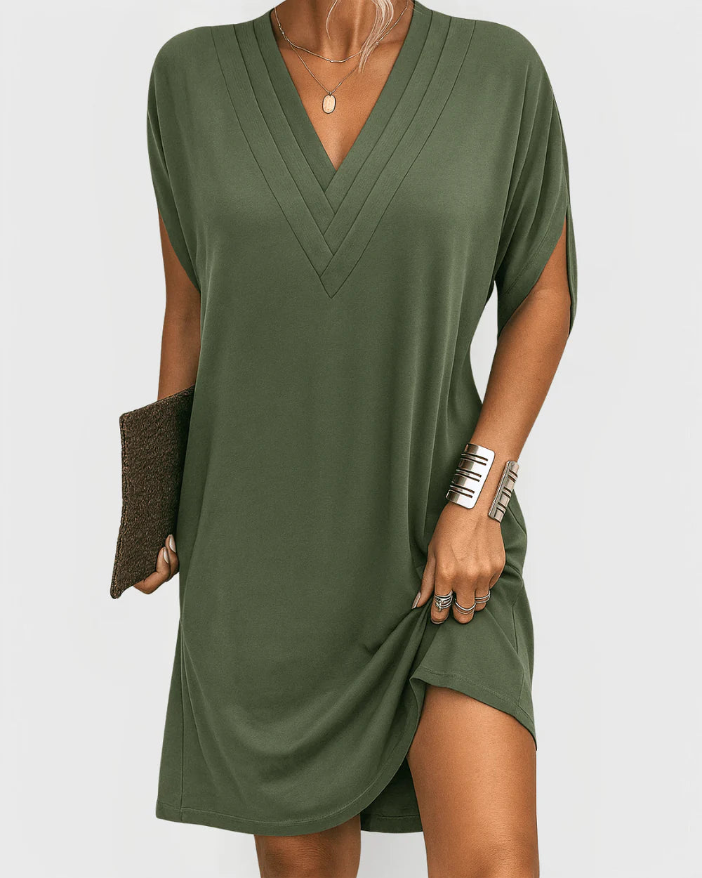 Maya | Luxury V-Neck Dress