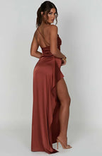 Valora | Satin Maxi Dress